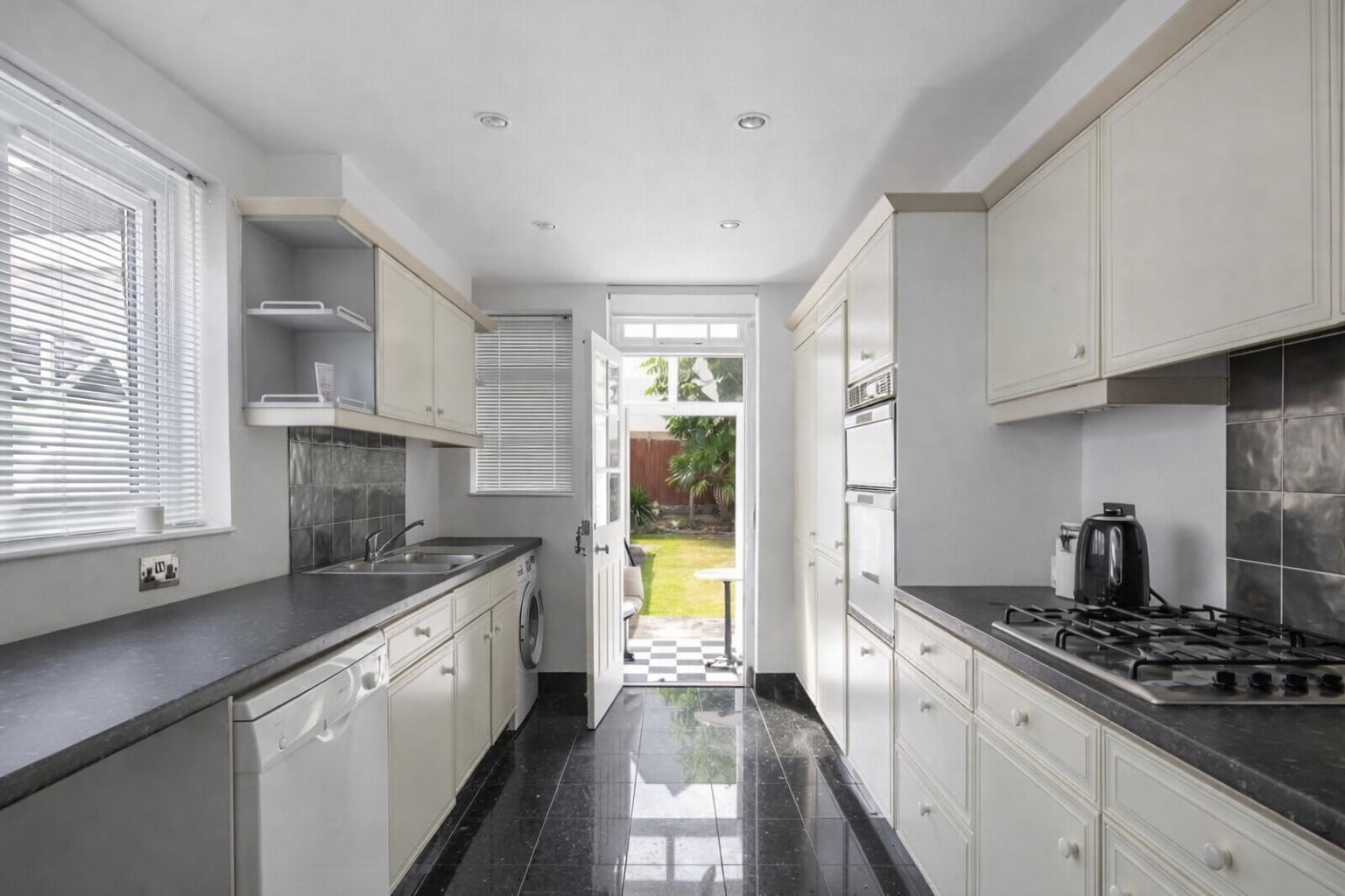 Kitchen with garden access at Cleveland Park, W13